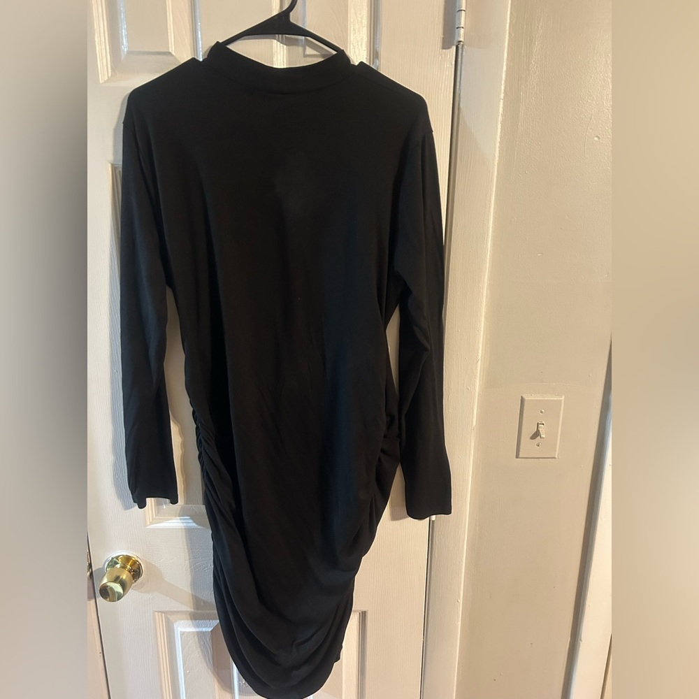 Black Long Sleeve Dress midi